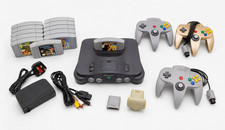 Nintendo 64 Console Grey PAL with Expansion Pak, 3 Controllers & Games