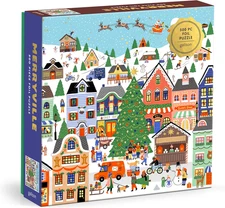 Galison Merryville 500 Piece Holly Maguire Foil Jigsaw Puzzle FAST FREE SHIPPING