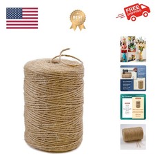 PerkHomy Natural Jute Twine 600 Feet Long Twine String for Crafts Gift Wrappi...