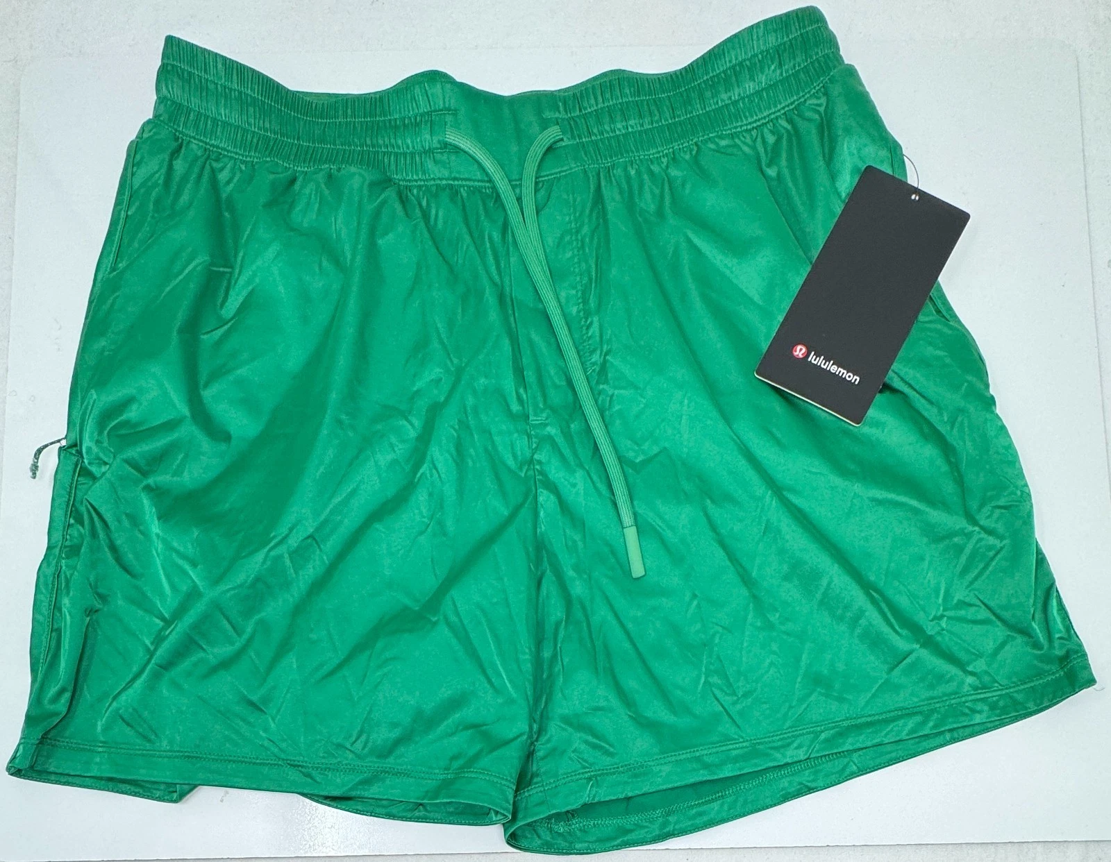 Lululemon Stretch Satin Nylon Shorts 5" RCGR Green Men's XL
