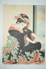 Japanese color woodblock print reprint Erotic Shunga print from Japan 0521F13