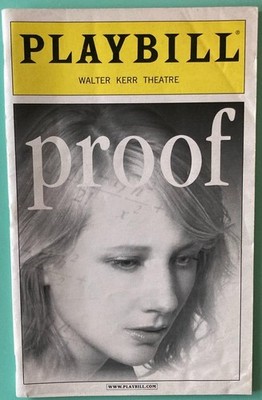 Proof  Playbill  Anne Heche  Stephen Kunken Kate Jennings Grant  Len Cariou 2002
