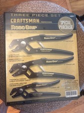 Never Used Vintage Craftsman Professional 3 Pc Robo Grip Pliers Set 45017
