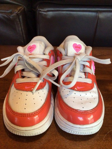 Nike Air Force 1 (TD) Toddler 9C Sneaker Shoes FD1033-600 White Fuchsia Pink - 第 4/12 張圖片