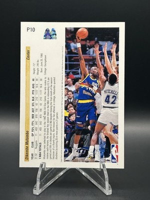 1992-93 Upper Deck McDonald's Dikembe Mutombo #P10 Denver Nuggets
