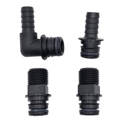 Flojet 20381-001 Quad Port Adapter Set   1/2'' to 3/4'' NPT & 1/2'' Barb Fittings