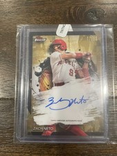 2024 Topps Finest Zach Neto Gold Refractor /50 Auto #FA-ZN Angels