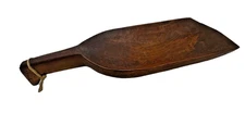 Large Antique Primitive Hand Carved Wood Grain Scoop