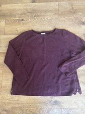 J Jill Knitted Sweater With Side Zippers Womens Size Medium Eggplant Purple