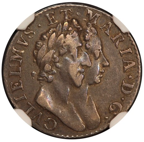 1689 Great Britain England Maundy 3 Pence Silver Coin - NGC XF 40 - KM# 470.1