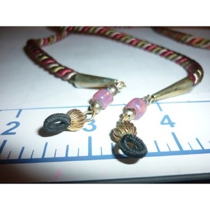 Vintage NEW Eyeglass Chain Sunglasses Cord Black Silver Beaded Western Style