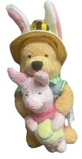 Disney Store Winnie The Pooh Farmer 8" Plush Bunny Ears Piglet Easter Egg