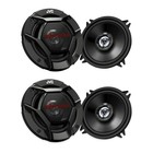 JVC CS DR521 5.25in 4 Speaker Car Audio Bundle