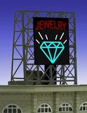 Miller Engineering 338970 N/Z Jewelry Flashing Neon Rooftop Billboard