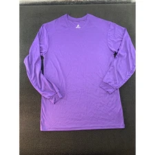 BSN Sports Purple Long Sleeve Performance T Shirt Size Small Athletic Top