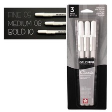 Sakura Gelly Roll Classic White Gel Pen Set