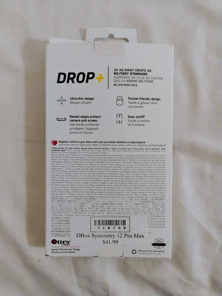 Capa OtterBox Symmetry para iPhone 12 Pro Max - Cinza resiliência. 2020 Grande - Imagem 3 de 3