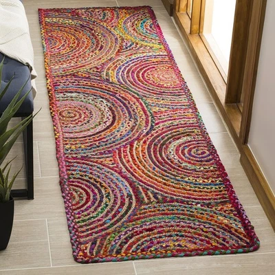 Teppich 100% Natur Baumwolle Jute Teppich Geflochten Wende Wohn Modern Vorleger - Bild 1 von 4