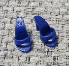 2009 Mattel Navy Blue Reproduction OT Mules w/Holes for #1 Vintage Barbie