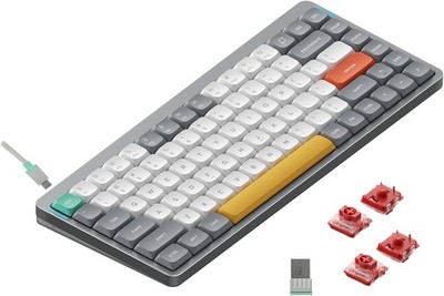 Nuphy Air75 V2 Kabellose Mechanische Tastatur QWERTY US Lunar Gray Cowberry