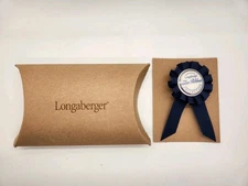 NOS Longaberger 2004 Porcelain Blue Ribbon Tie-On/Clip On 20251