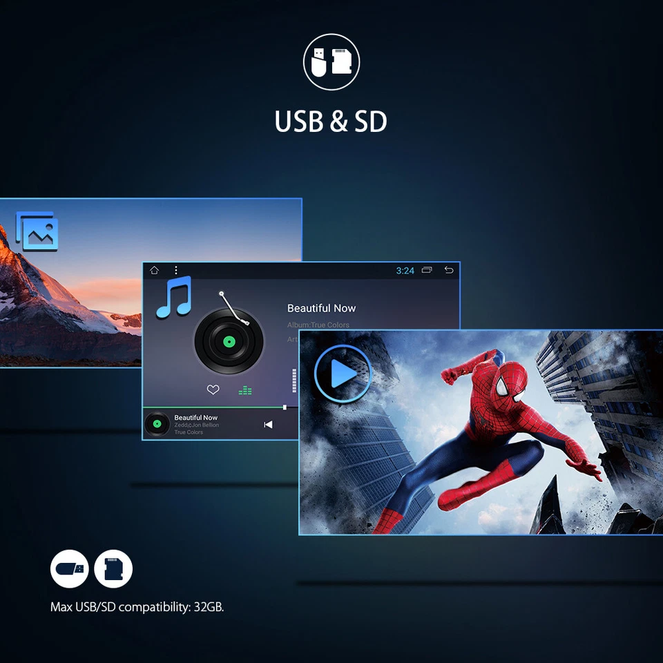 13.3" Full HD 1080P TFT Car Flip Down Monitor Roof Mount Player HDMI USB SD Game - Image 2 of 4