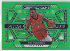Panini 2021/22 Obsidian NBA No. 19 Zion Williamson Pitch Black Green Flood