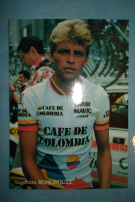 Radsport Karte Angemiro BOHORQUEZ CAFE DE COLOMBIA 1987