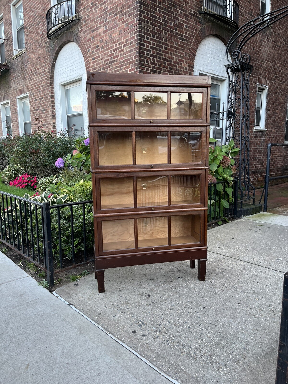 Oak Macey Arts & Craft Barrister Lawyers Bookcase eBay