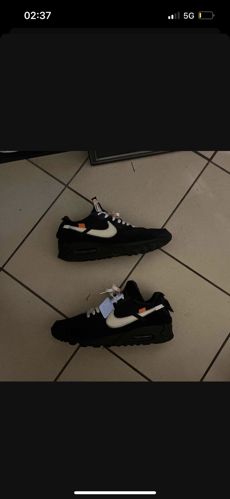 OFF WHITE X NIKE Taglia 10 5 Nike Air Max 90 x BIANCO SPORCO nero 2019