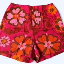 Vintage Style Retro Floral Shorts - Size Approx. 26  Waist