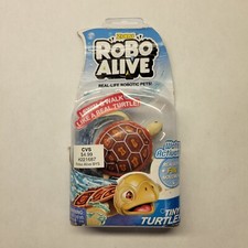 Zuru Robo Alive Tiny Turtle Robotic Pet Water Activated Swims Realistic
