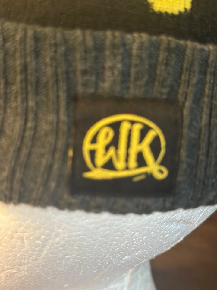 Wiz Khalifa Signature Pom Pom Beanie Hat Black/Red/Yellow One Size Acrylic Winte - Image 4 of 4