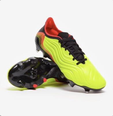 Adidas Copa Sense+ FG Neon Yellow Solar Red Soccer Cleats GW3609 Size 4 New
