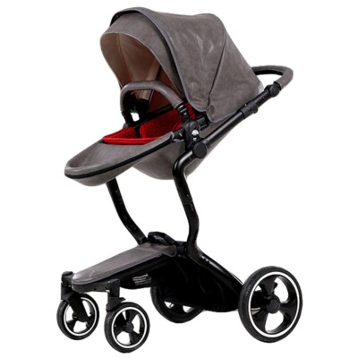 Baby stroller 2 in 1 Leather material - Luxury carriage