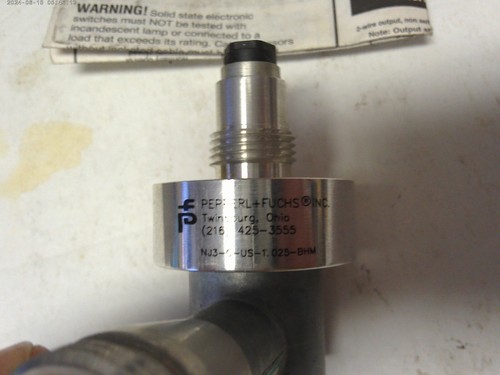 New Pepperl & Fuchs NJ3CUS1025BHM 91441 Proximity Sensor NJ-3-C-US-1.025-BHM - Imagen 7 de 8