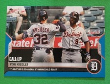Ryan Kreidler Call -Up 1st HR Tigers 2022 MLB TOPPS NOW #857 BLUE Parallel 18/49