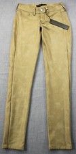 SOHO Design Lab Made in USA Women Beige Soho Super Skinny Pants NWT Sz 24 25x30