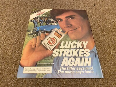 PTRBK8 ADVERT 13X11 LUCKY STRIKE CIGARETTES