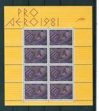 Schweiz Pro Aero Block Schweiz 1981 postfrisch