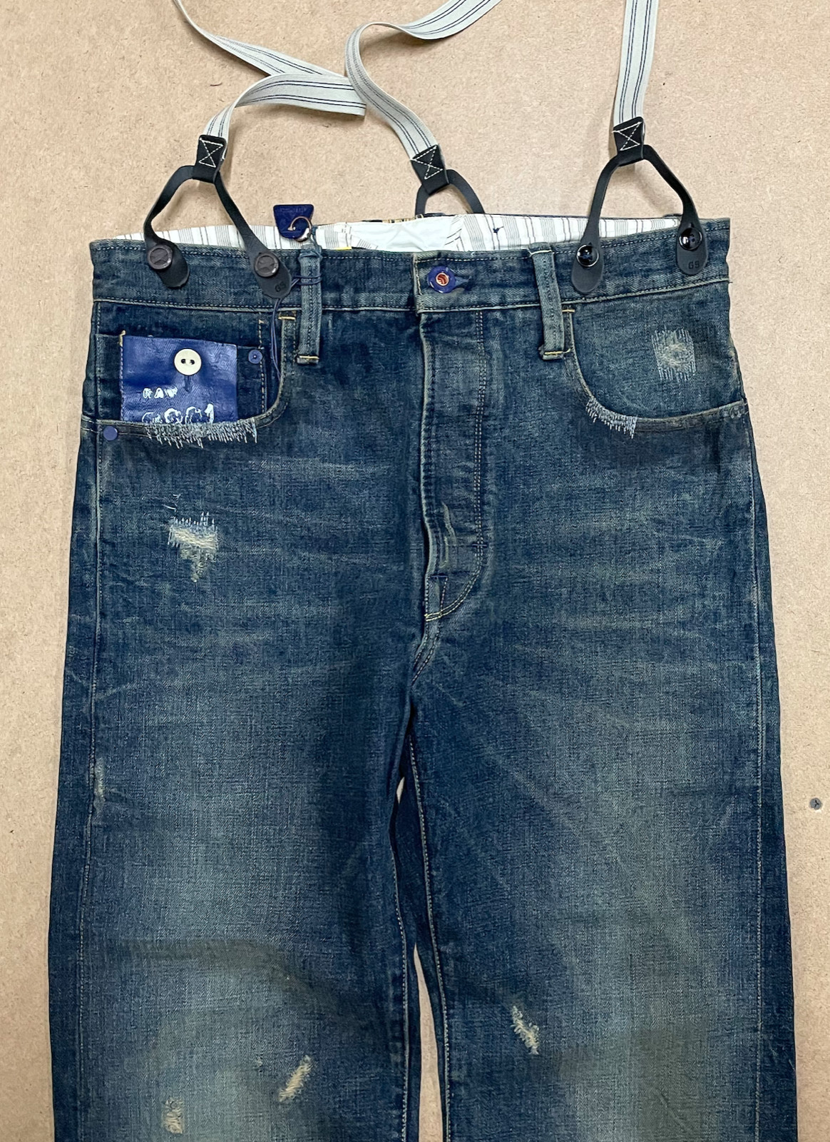 G-STAR RAW ESSENTIAL SUSPENDER HANK FAIRWAY LOOSE GRUNGE WASH W31 L30 thumbnail 7