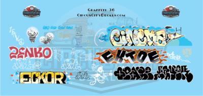 #ad Railroad Graffiti N Scale Decal Set $12.97