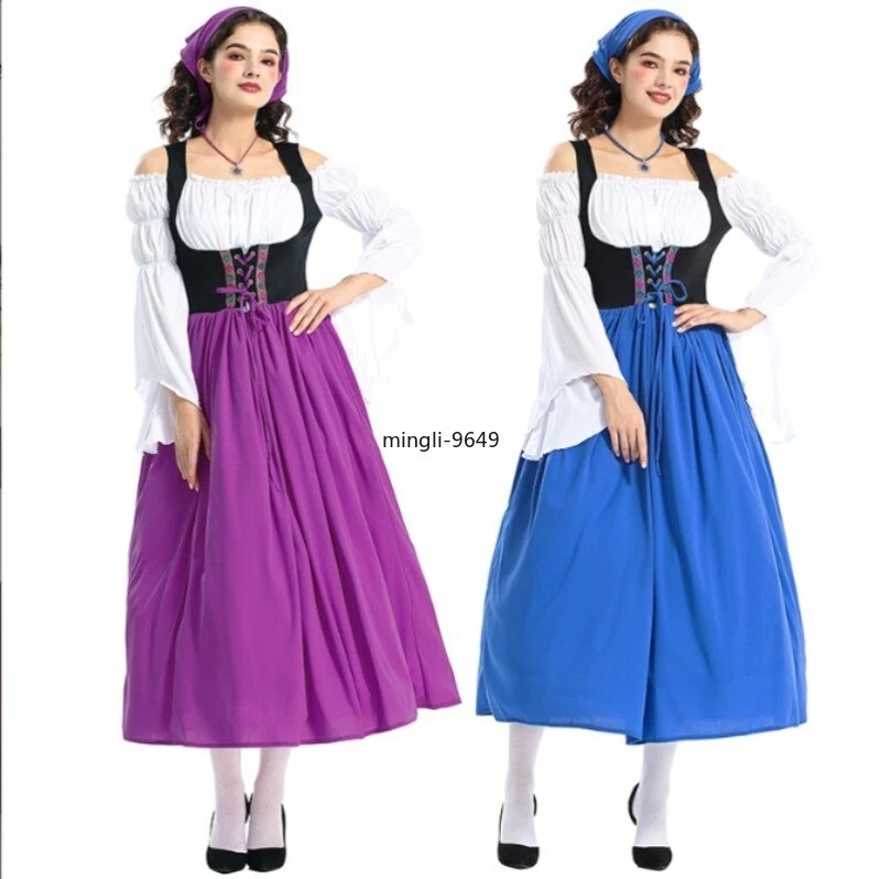 Womans Oktoberfest Costume Christmas Festive Outfit Heidi Beer Maid Party Dress - Image 3 of 4