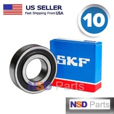 10PK 6206-2RS SKF Brand Rubber Seal Ball Bearing 30x62x16mm 6206 2RS 6206RS