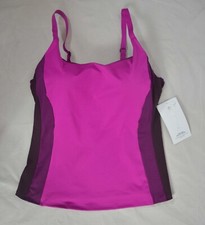 NWT 79 Athleta Size 36B/C Coastline Vibrant Fuchsia Bra Cup Tankini Top 988629