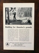 1925 vintage original print ad Bell Telephone System AT&T