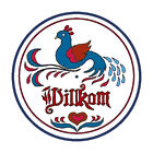Folk Art Pa Dutch Welcome Wilkom Hex Sign Counted Cross Stitch Chart Pattern