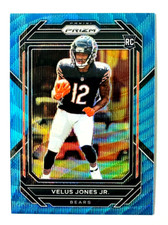 2022 Panini Prizm Velus Jones Jr. BLUE Wave Prizm RC SP #/199 Bears Rookie!