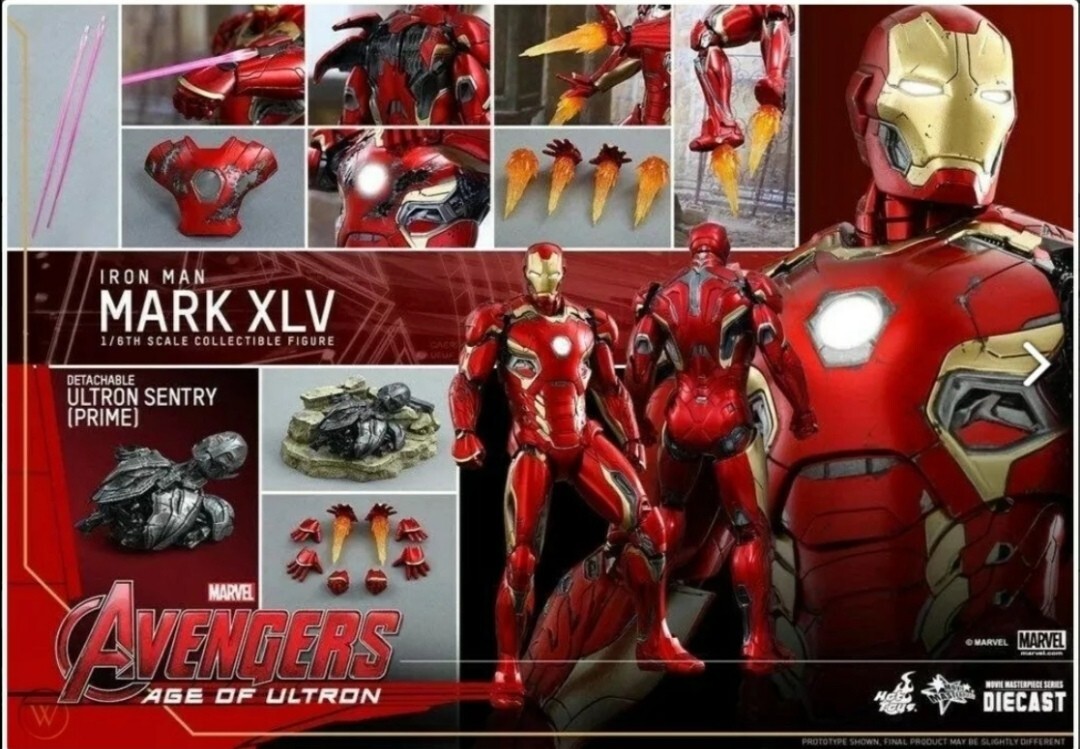 IRON MAN MARK XLV 45 AVENGERS: AGE OF ULTRON HOT TOYS MMS300D11
