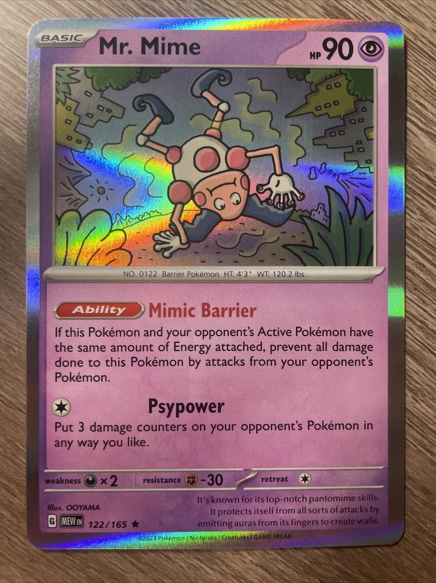 Mr. Mime 122/165 HOLO Rare - Pokemon Scarlet & Violet 151 English
